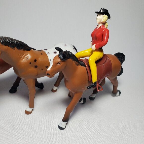 Funrise Horse Figures Play Farm Animal Toy Vintage Lot - Picture 3 of 11